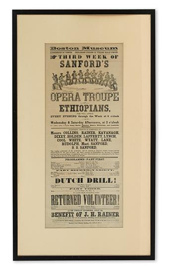 (MUSIC--MINSTRELSY.) Third Week of Sanfords Opera Troupe of Ethiopians.